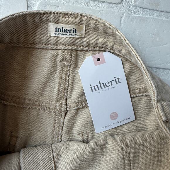 Inherit Boutique Women's NWT Tan Beige Denim Jean Long Maxi Skirt sz M - Picture 6 of 6